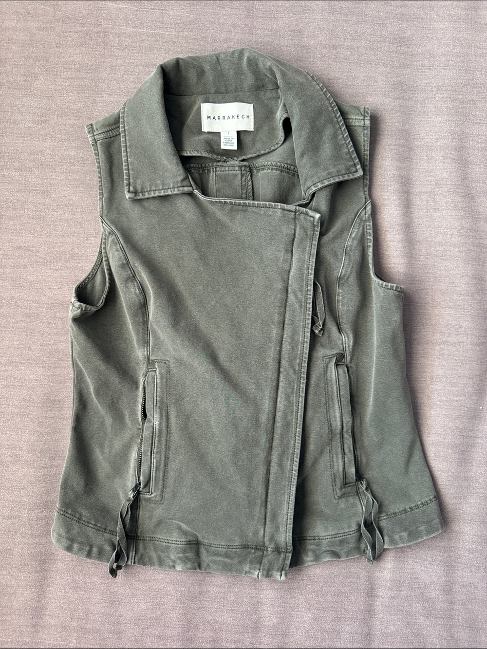 Marrakech Olive Utility Vest — Women’s Sleeveless Tunic